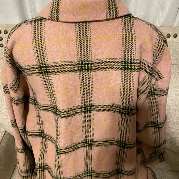 Pink twill button jacket - Picture 4 of 4